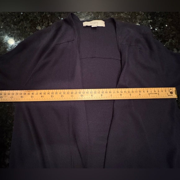 Loft Open Front Cardigan/Charcoal Black/Small/Knit/Lightweight/Fall/Winter/EUC - Picture 10 of 10